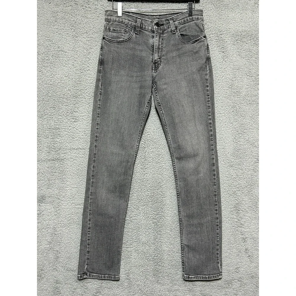 Levis 511‎ Jeans Mens Sz 31.5X32 Gray 5 Pocket Straight Denim Classic Normcore